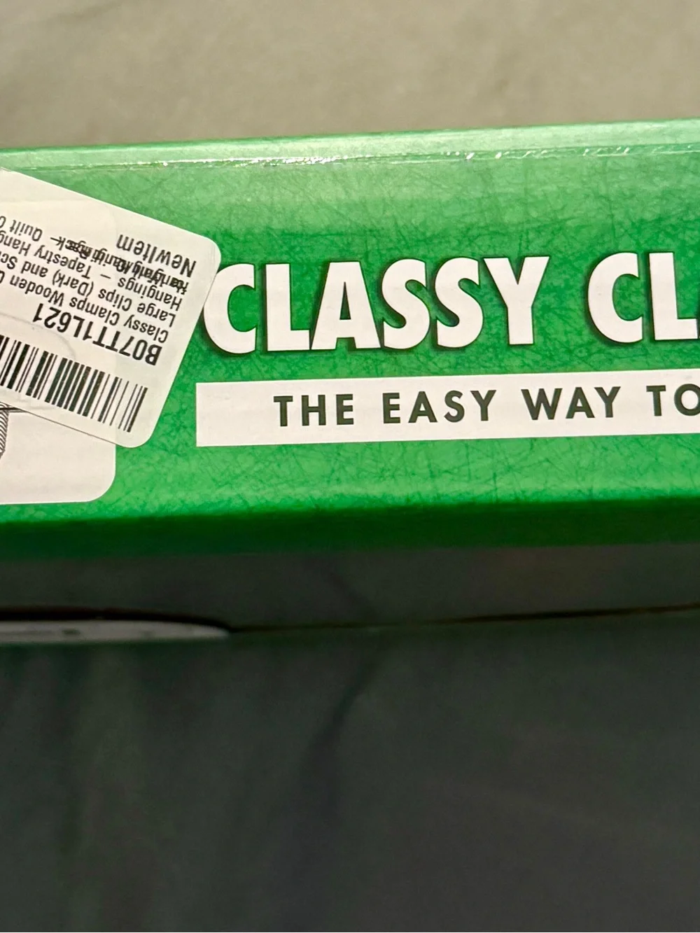 Classy Clamps Dark Wooden Quilt Wall Hangers 4 Large Clips & Screws NIB